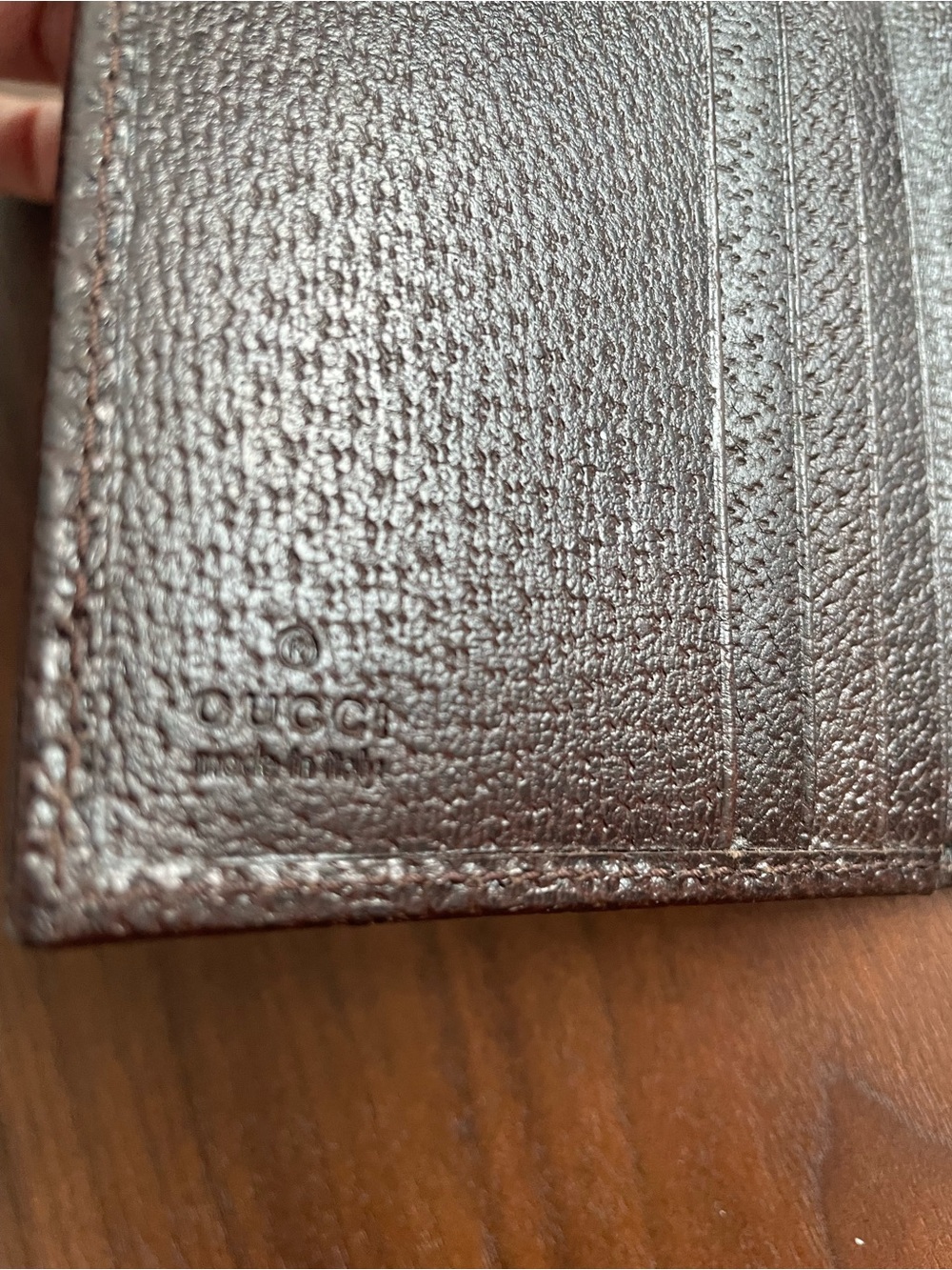 Gucci GG Canvas Tri-Fold Card Holder with Green and Red Web. Authentic. - Picture 7 of 13